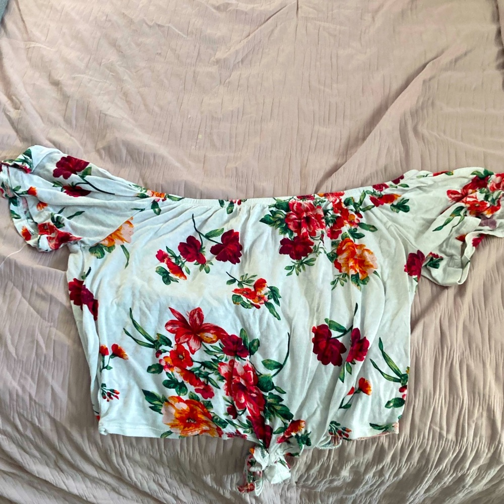 Off the shoulder crop top
